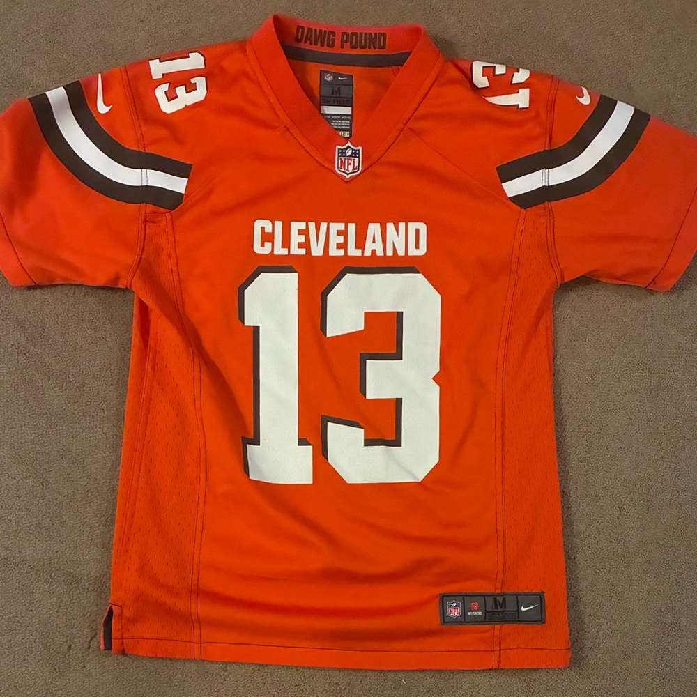 Nike On Field Cleveland Browns #13 Odell Beckham Jr Jersey Youth Medium 10/12